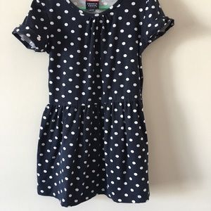 VGUC French Toast Girls 6 Polka Dot Navy Dress